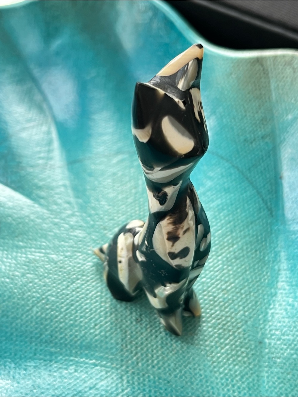 Vintage MCM Ariki Paua Shell Cat Figurine New Zealand